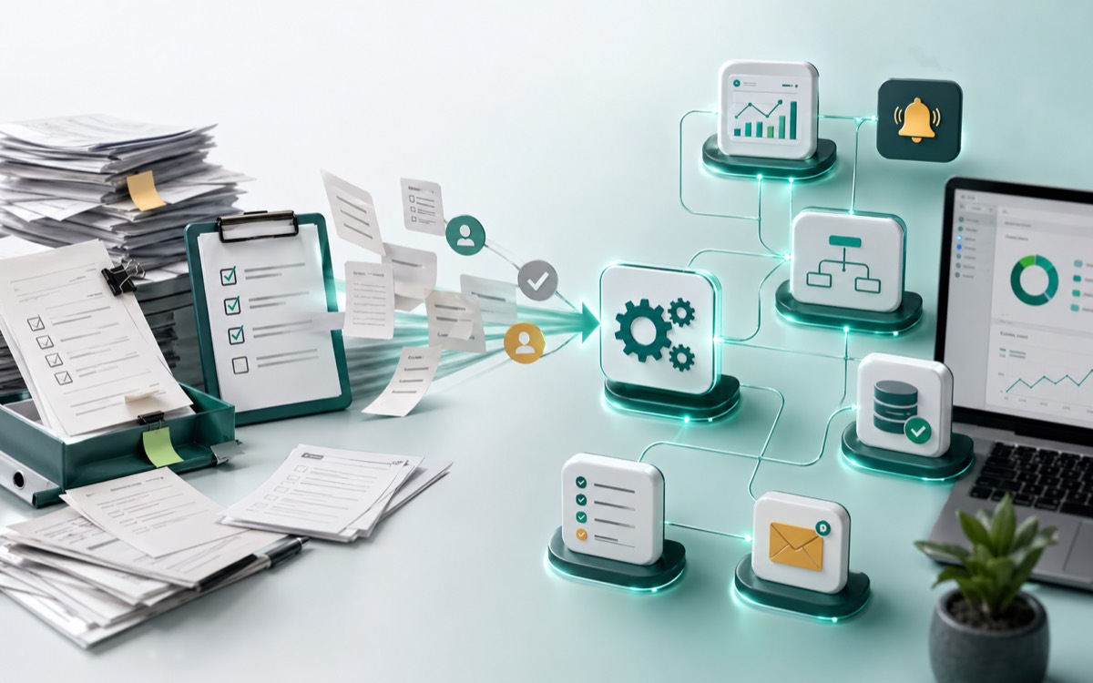 Manual paperwork becoming an automated workflow
